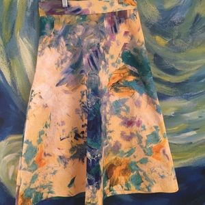 H&M artsy floral skirt